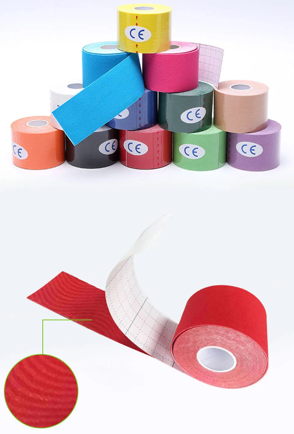 Elastic Tape Kinesiology Athletic Recovery Kneepad Sports Safety Muscle Pain Relief Knee Pads Support Gym Fitness Bandage