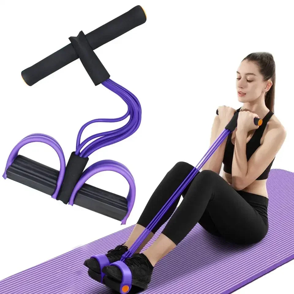4 Resistanc Elastic Pull Ropes Exerciser Rower Belly Resistance Band Home Gym Sport Training Elastic Bands for Fitness Equipment
