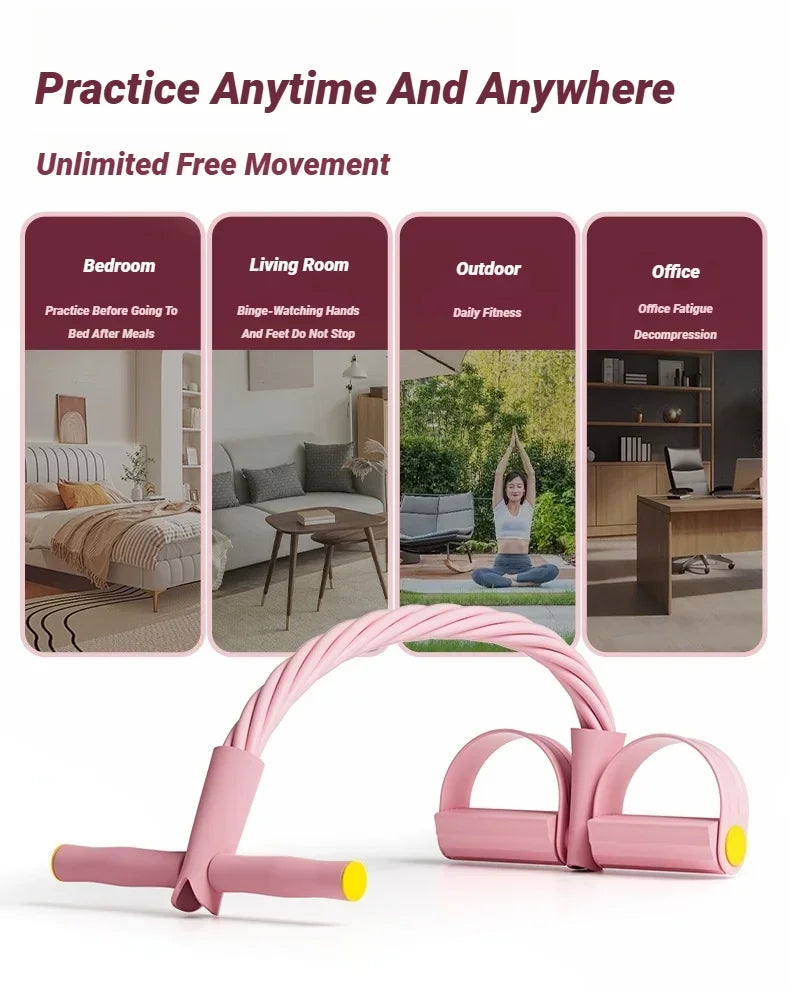 4 Resistanc Elastic Pull Ropes Exerciser Rower Belly Resistance Band Home Gym Sport Training Elastic Bands for Fitness Equipment