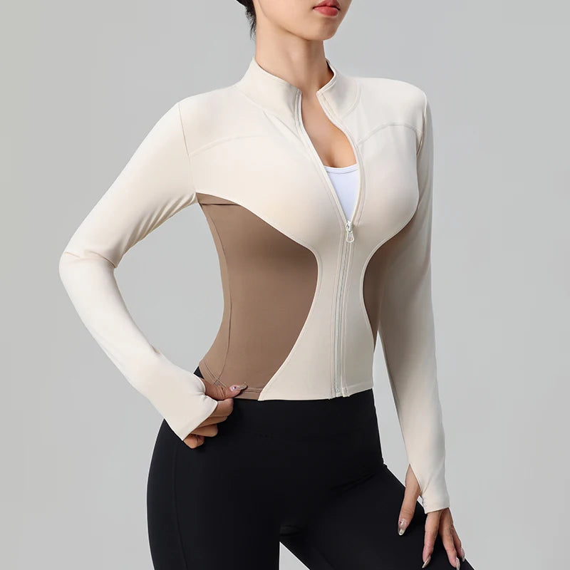 Women's Long Sleeve Zip-Up Workout Jacket