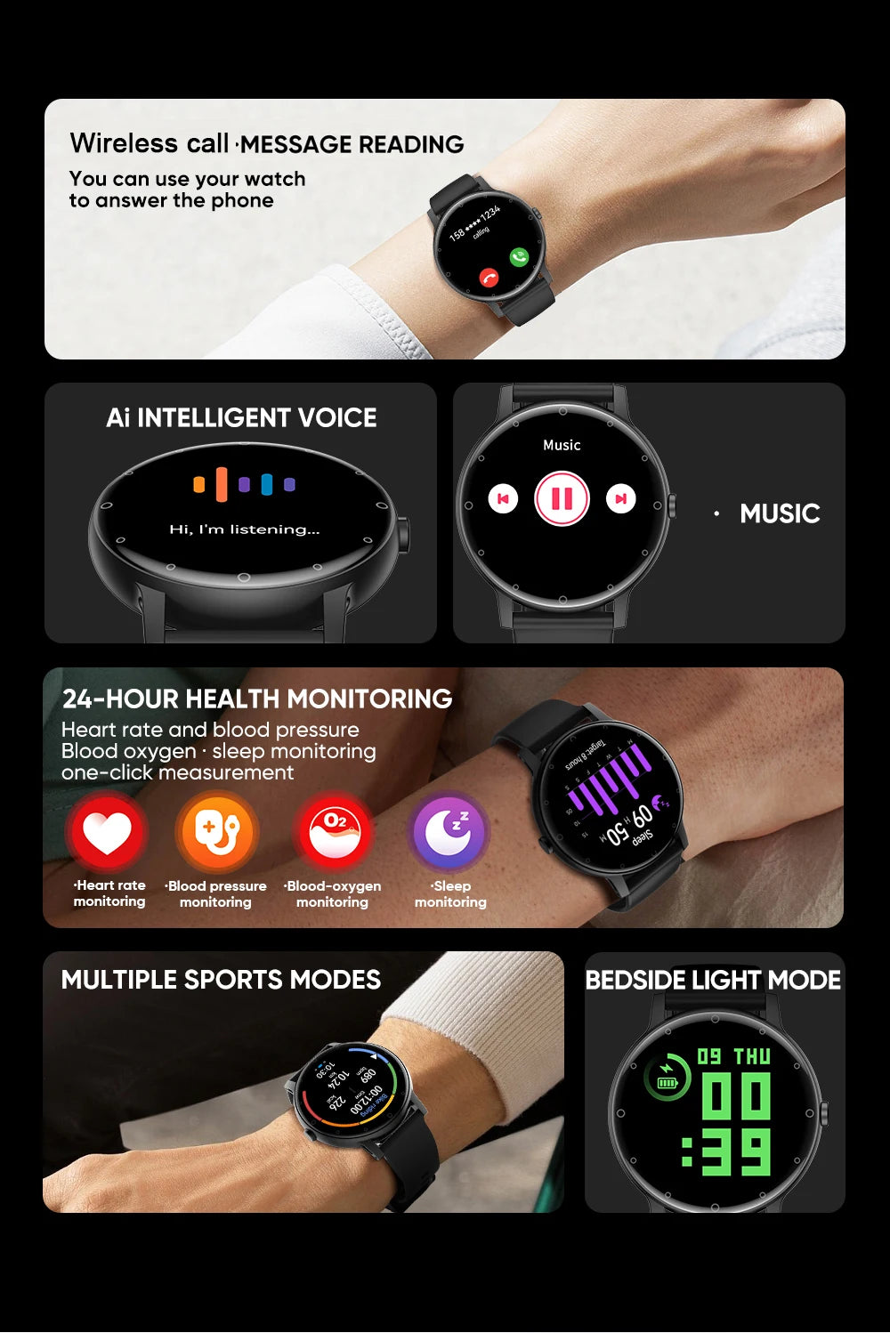 LIGE Bluetooth Call Smart Watch Men Outdoor Sports Fitness Watches Health Monitor Waterproof For Android IOS Smartwatch Women