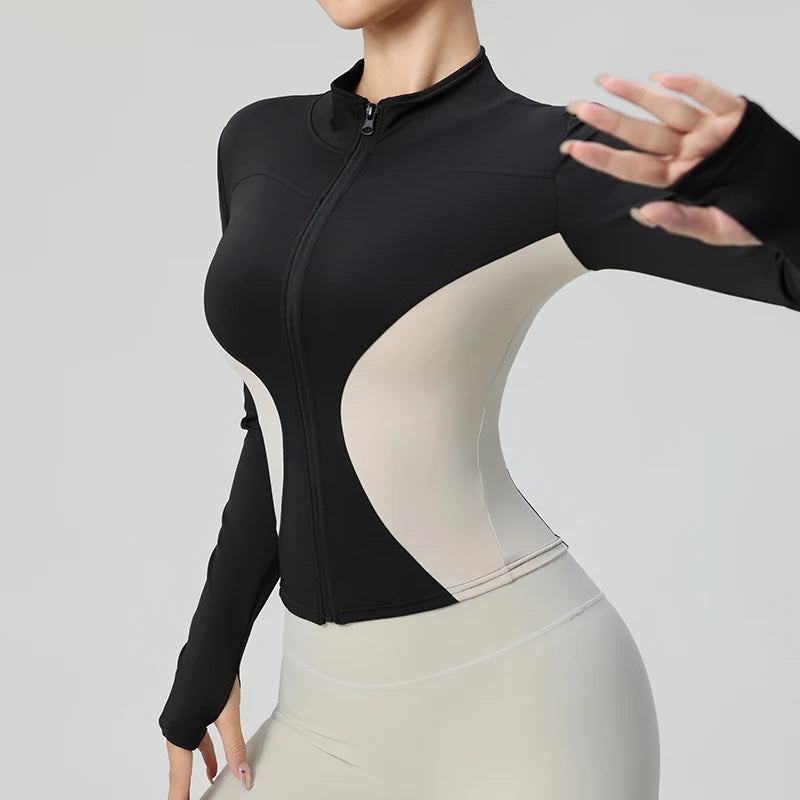 Women's Long Sleeve Zip-Up Workout Jacket