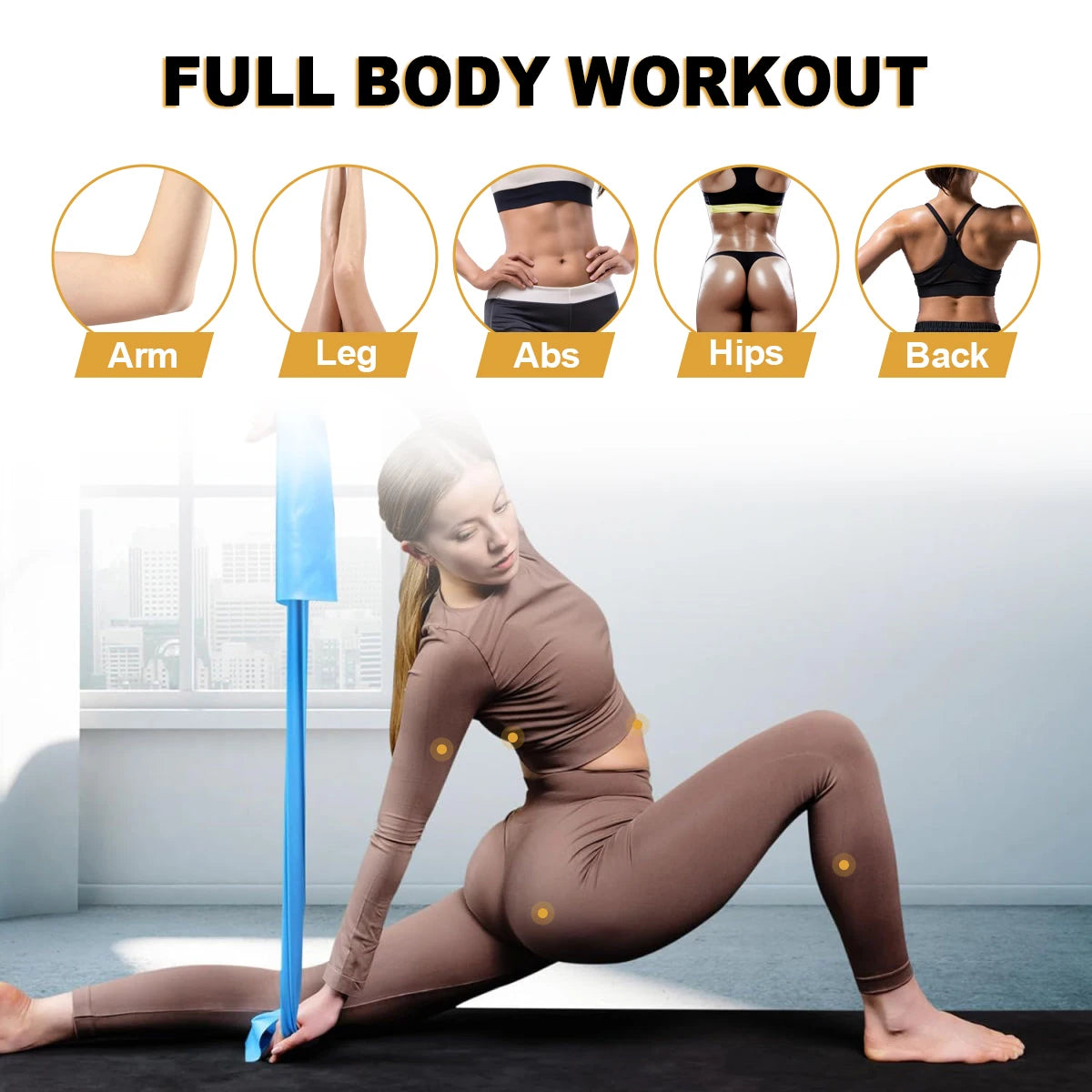Resistance Bands for Working Out,Free Elastic and Exercise Bands Set for Suitable for Rehab, Yoga, Pilates, Gym, Home Exercise