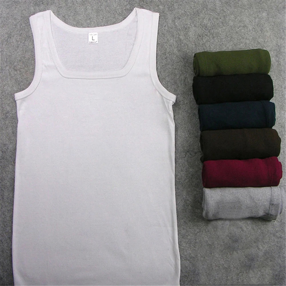 2024 Hot Black White Sleeveless Fitness T-shirts Men Clothing Tank Tops Casual Bodybuilding Vest Male Top Cotton Plus Size Vests
