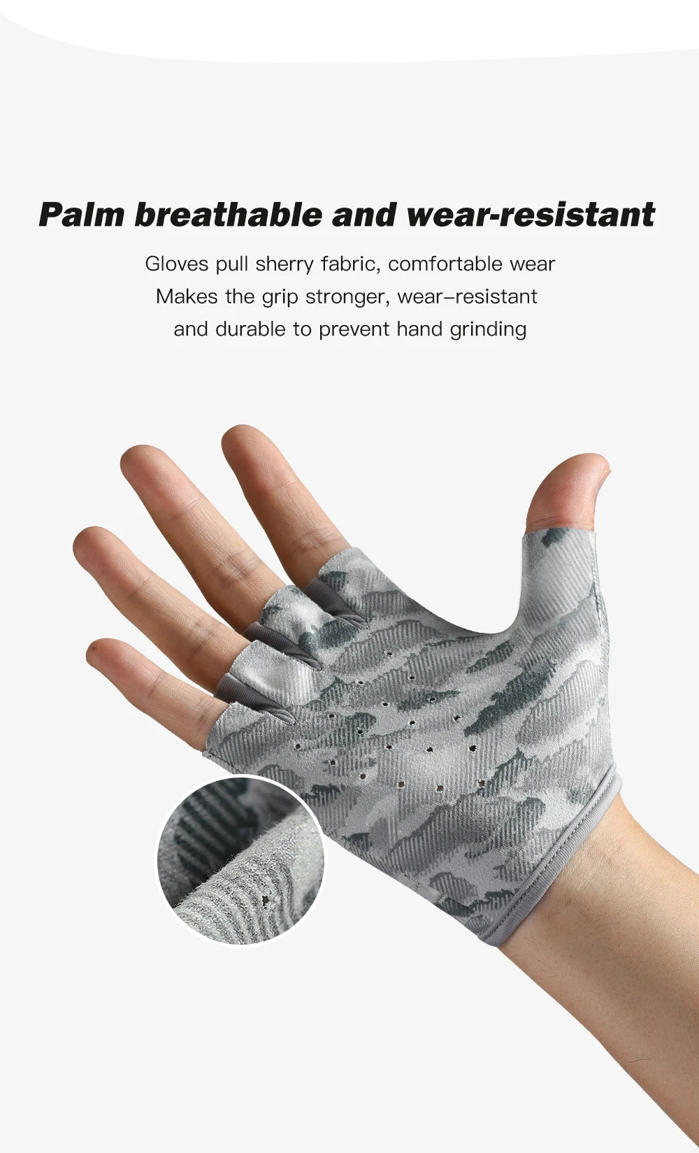 Kyncilor Half Finger Outdoor Professional Fishing Bicycle Fitness Leisure Sports Gloves Anti Slip Wear Resistant Fishing Gloves
