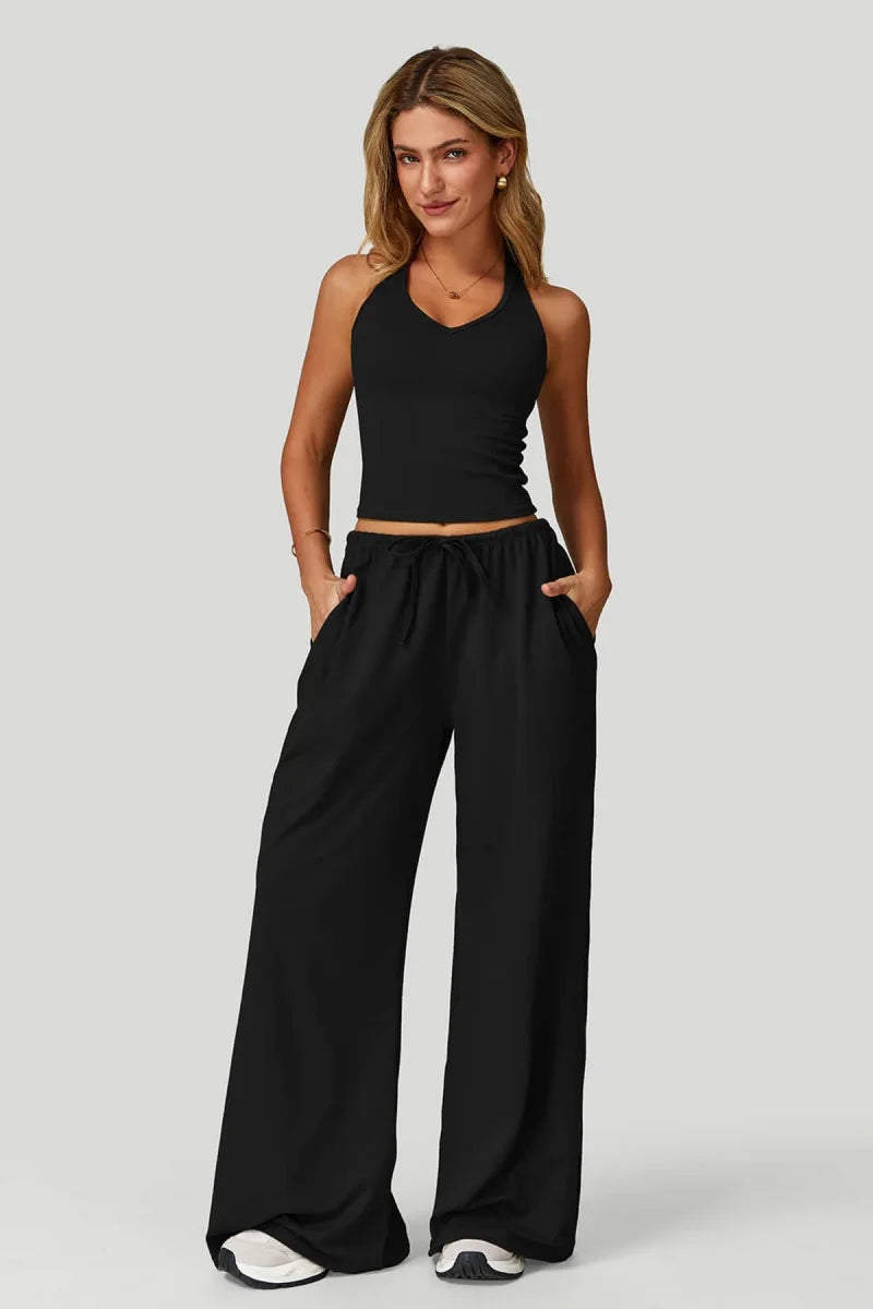 Women's Wide-Leg Tracksuit Set