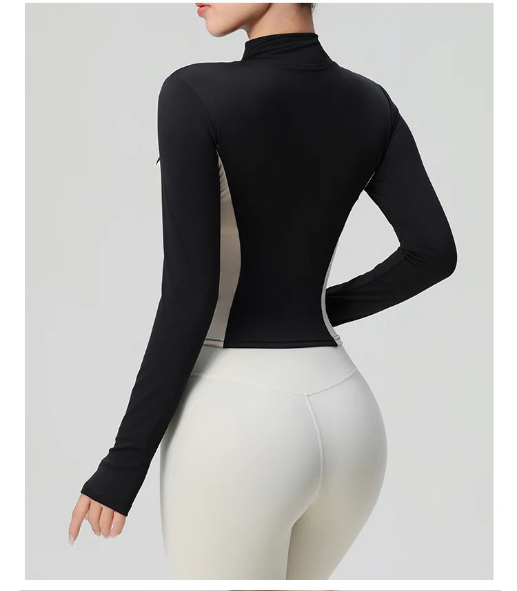 Women's Long Sleeve Zip-Up Workout Jacket