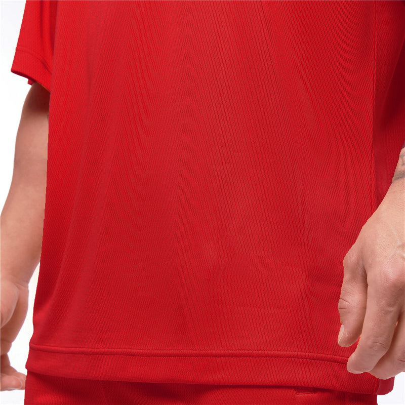 Men's Moisture Wicking Oversized Loose T-Shirt Summer Mesh Quick Dry Sports Fitness Short Sleeve Tops Gym Running Training Tees