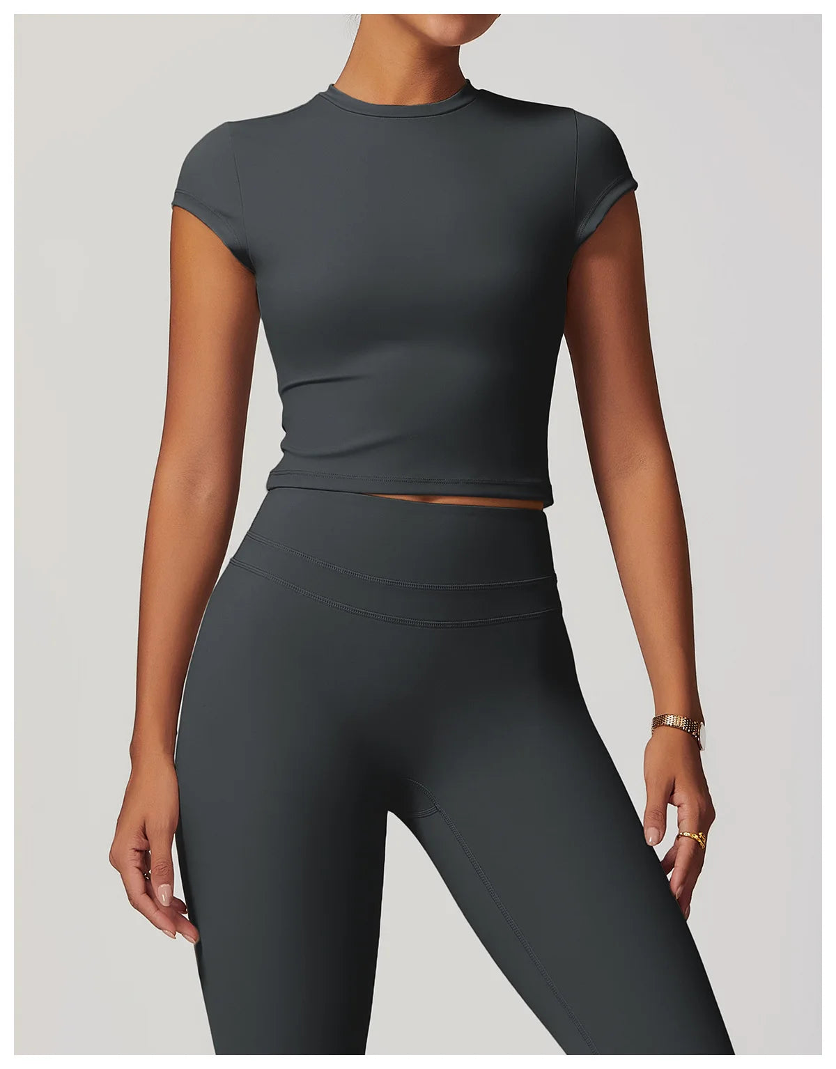 Fitness Sports T-Shirts Short Sleeve Gym Shirt Female Workout Gym Clothes Push Up Quick Dry Running Tops Tights Yoga Shirts