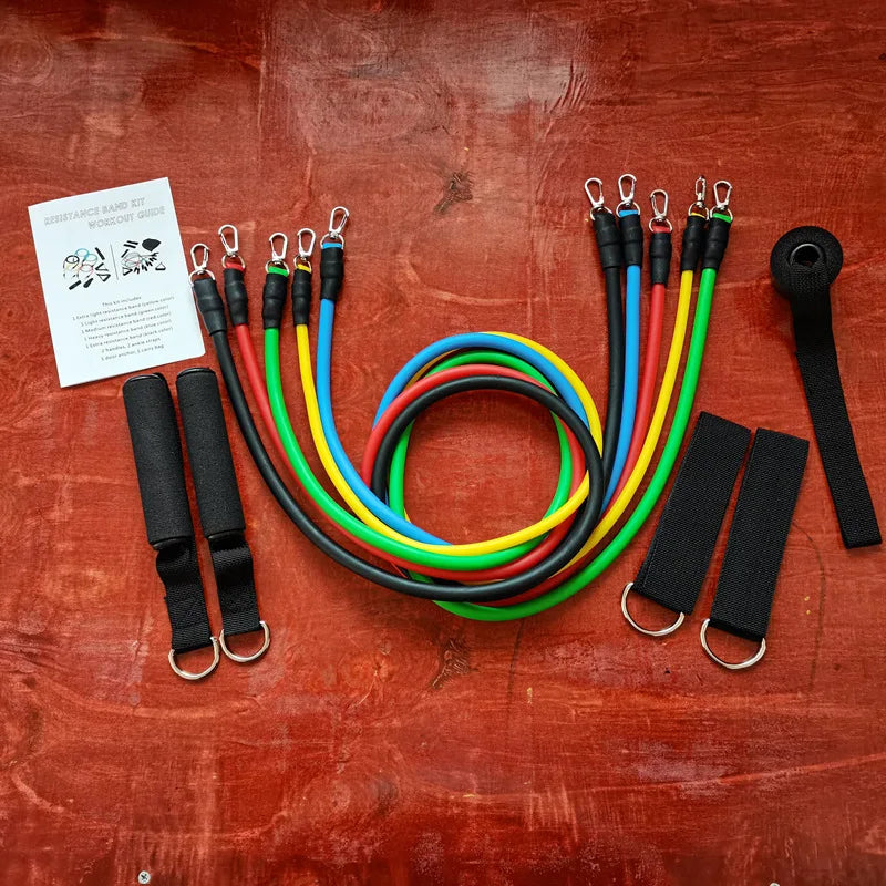 Resistance Bands Set Bodybuilding Home Gym Equipment Professional Weight Training Fitness Elastic Rubber Bands Workout Expander