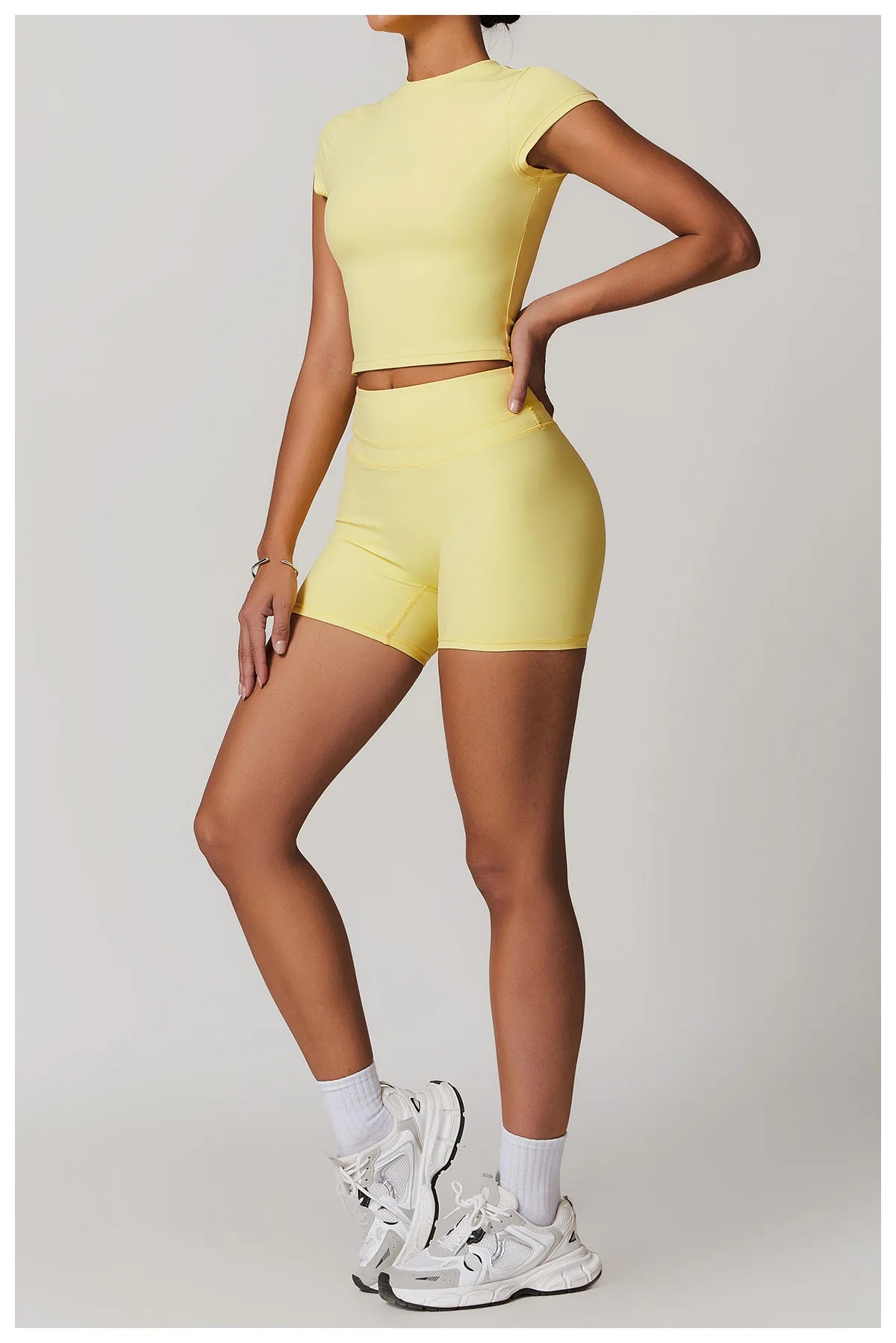 Fitness Sports T-Shirts Short Sleeve Gym Shirt Female Workout Gym Clothes Push Up Quick Dry Running Tops Tights Yoga Shirts