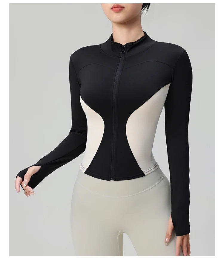 Women's Long Sleeve Zip-Up Workout Jacket