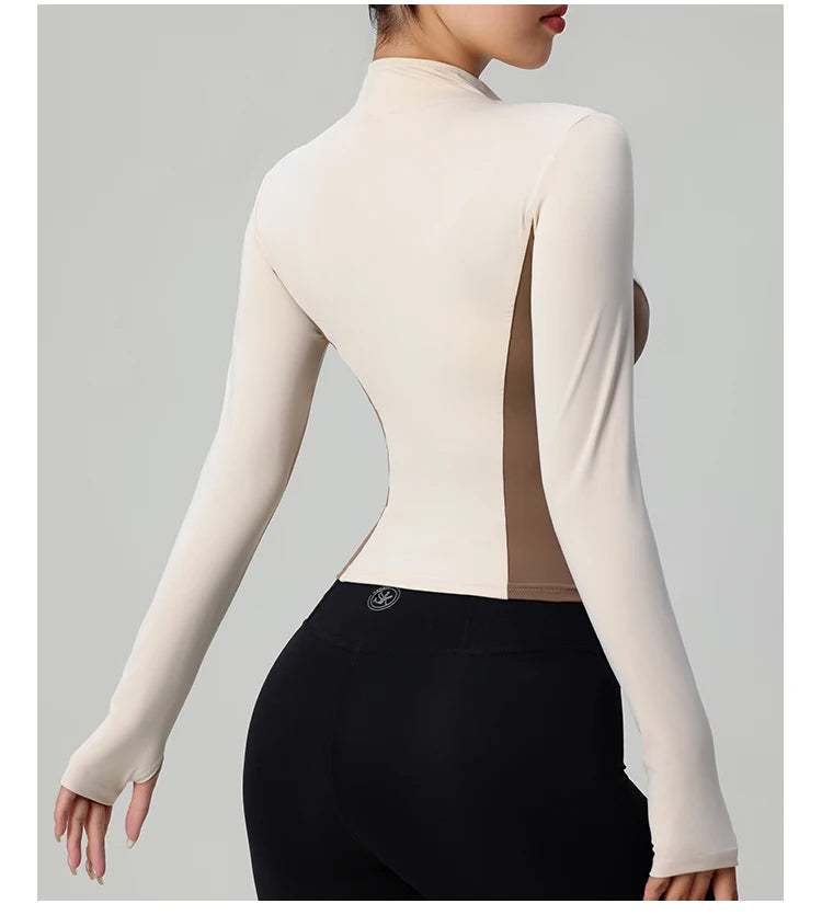 Women's Long Sleeve Zip-Up Workout Jacket
