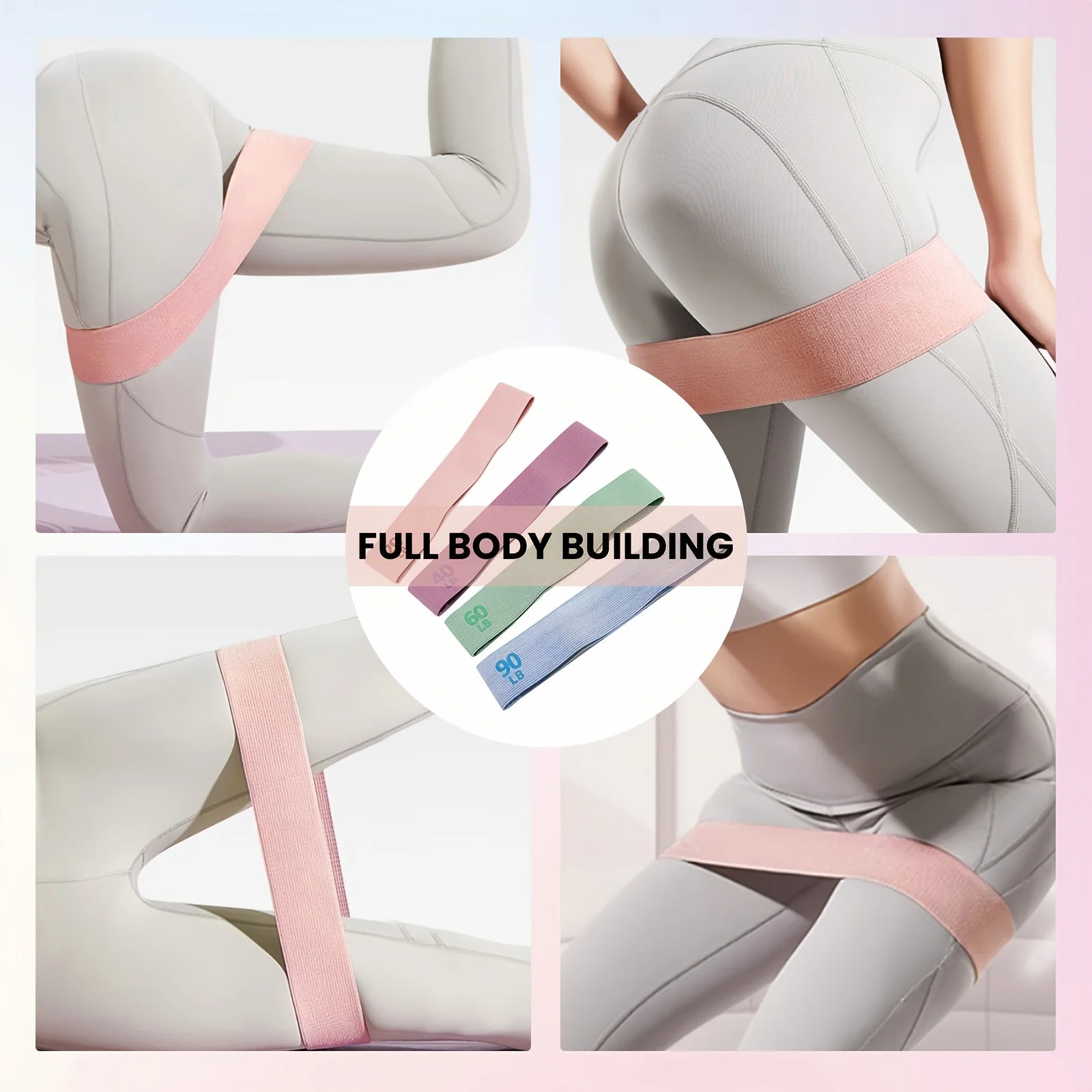 1Pc/4Pcs Fitness Resistance Bands with Weights, Suitable for Core Strength, Pilates, Yoga and Full Body Workouts, Portable Fitness Kit, the Best Choice for Yoga Rooms and Gym Workouts