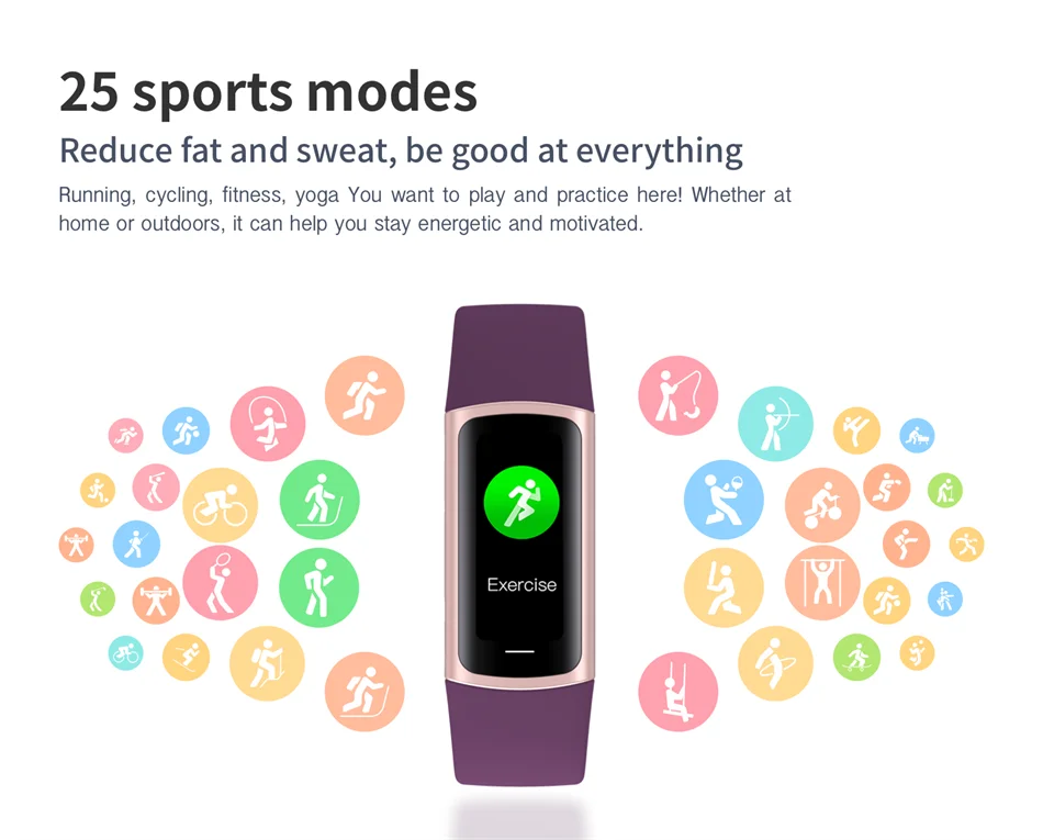 2025 Sport Smart Bracelet Fitness Tracker For Man Women Band Waterproof Connected Phone Tracker Men Smart Watch For Android ios
