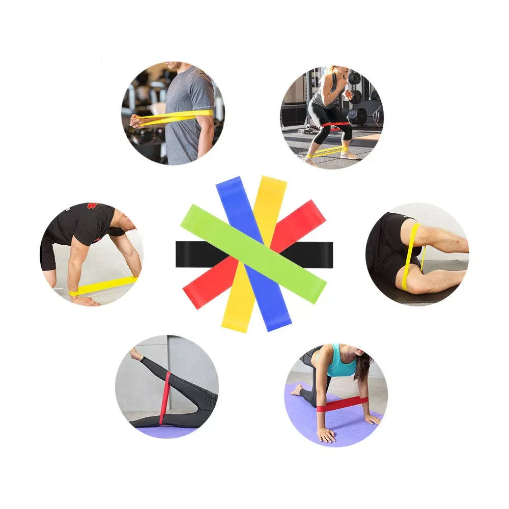 Various Color Yoga Sport Resistance Bands gym equipment TPE Home Fitness Elastic Bands Pilates strength training   workout