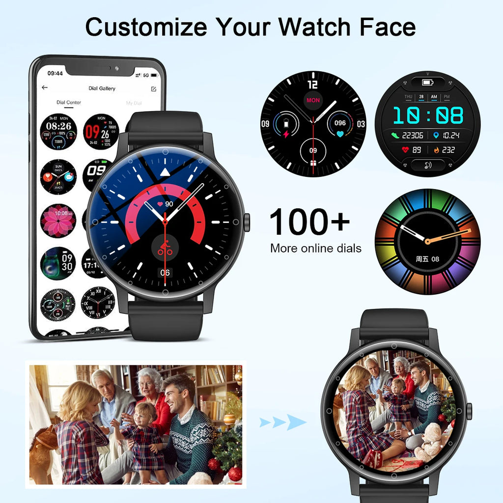 LIGE Bluetooth Call Smart Watch Men Outdoor Sports Fitness Watches Health Monitor Waterproof For Android IOS Smartwatch Women