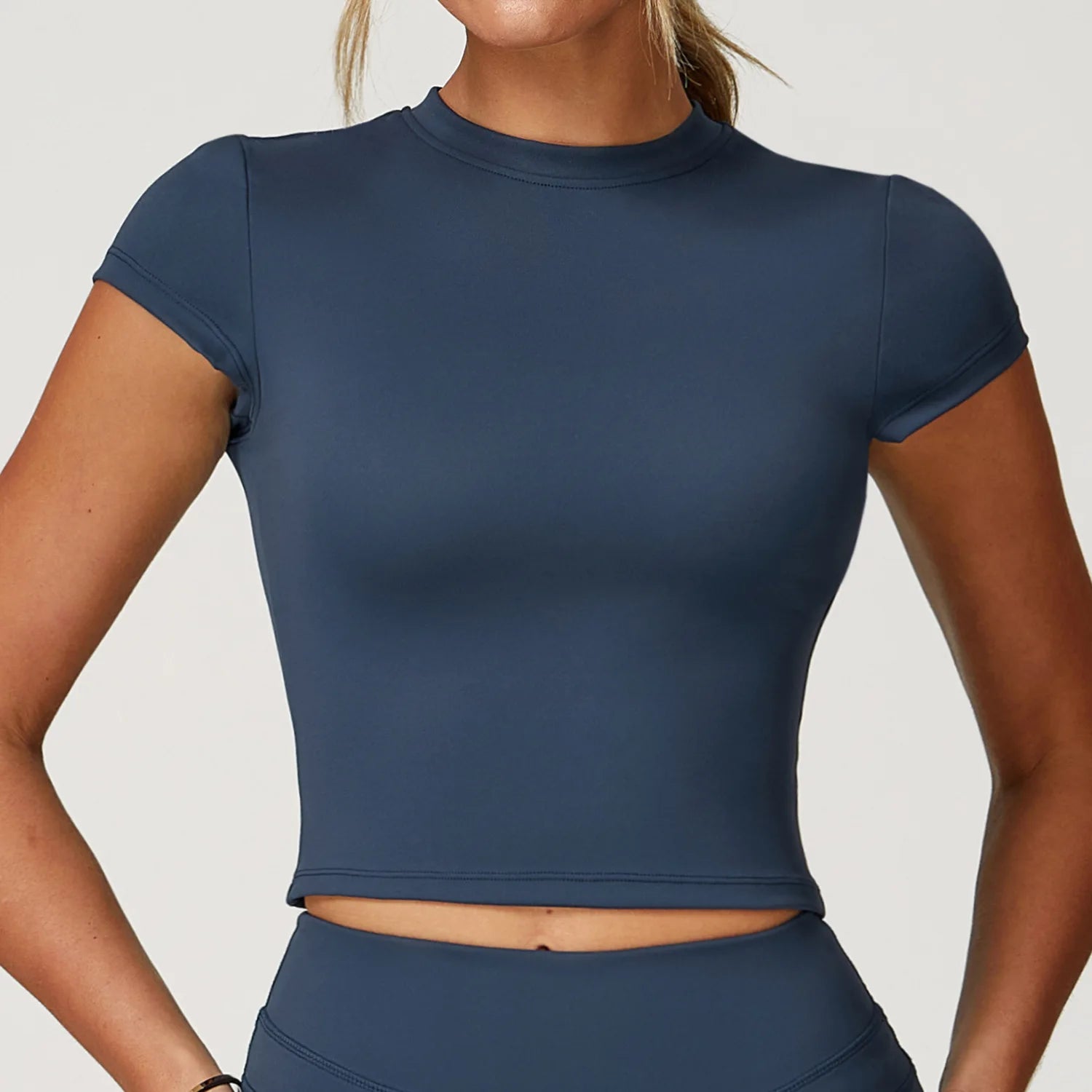 Fitness Sports T-Shirts Short Sleeve Gym Shirt Female Workout Gym Clothes Push Up Quick Dry Running Tops Tights Yoga Shirts