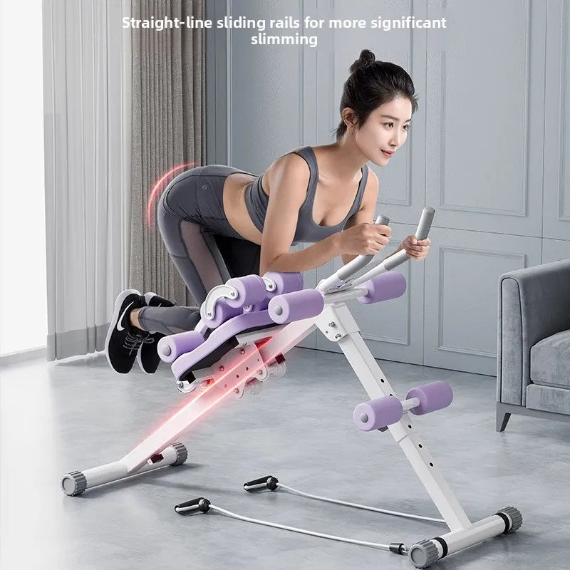 Fitness Body Shaping Machine Multifunctional Home Gym  Abdominal Waist Trainer Knee-Friendly Sliding Rail for Core & Leg Workout