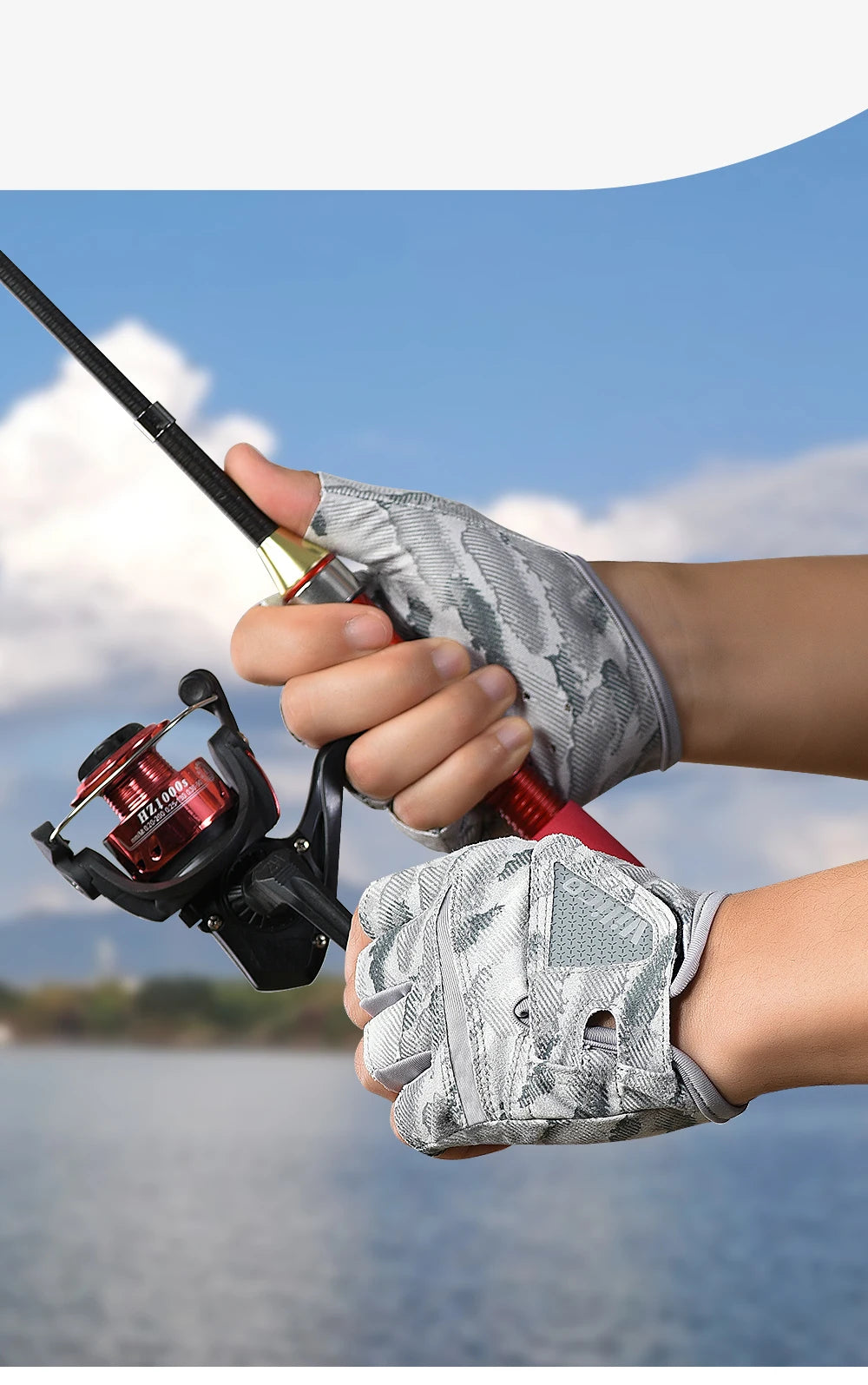 Kyncilor Half Finger Outdoor Professional Fishing Bicycle Fitness Leisure Sports Gloves Anti Slip Wear Resistant Fishing Gloves