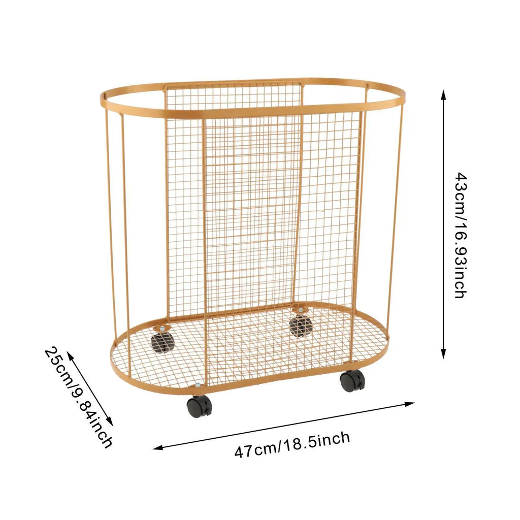 Yoga Mat Holder with Wheels Gym Equipment Storage Basket for Resistance Bands Dumbbell Yoga Blocks Kettlebells Foam Roller