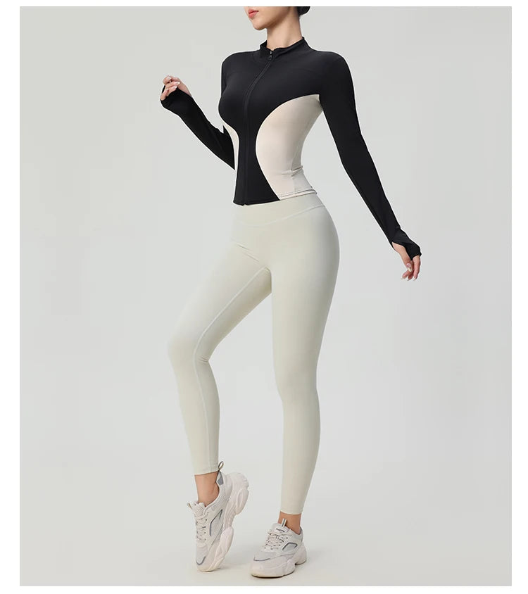 Women's Long Sleeve Zip-Up Workout Jacket