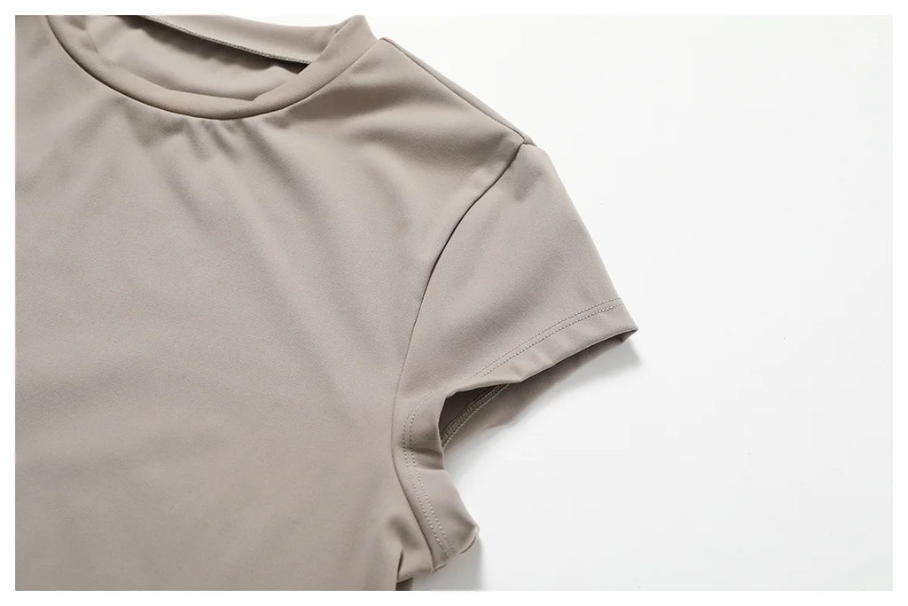 Fitness Sports T-Shirts Short Sleeve Gym Shirt Female Workout Gym Clothes Push Up Quick Dry Running Tops Tights Yoga Shirts