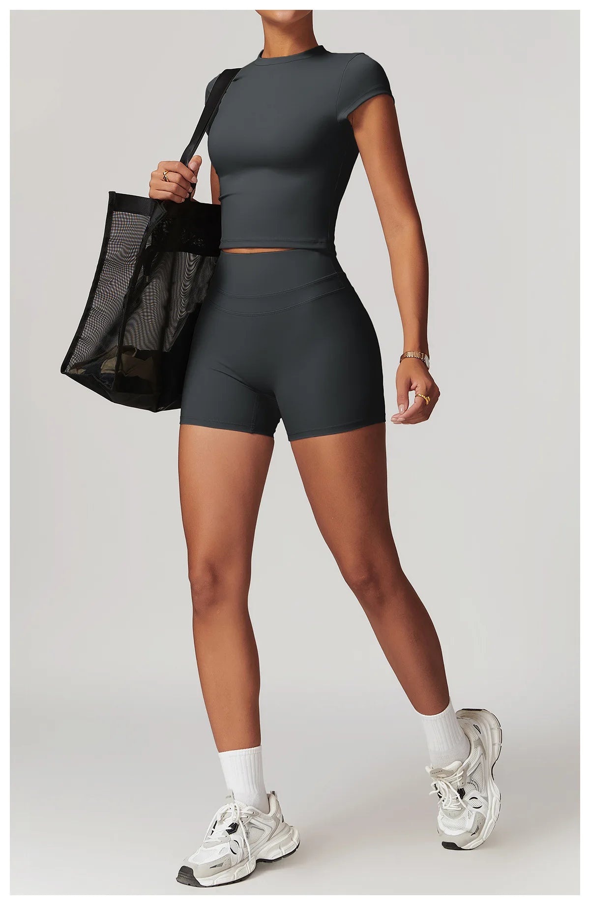 Fitness Sports T-Shirts Short Sleeve Gym Shirt Female Workout Gym Clothes Push Up Quick Dry Running Tops Tights Yoga Shirts