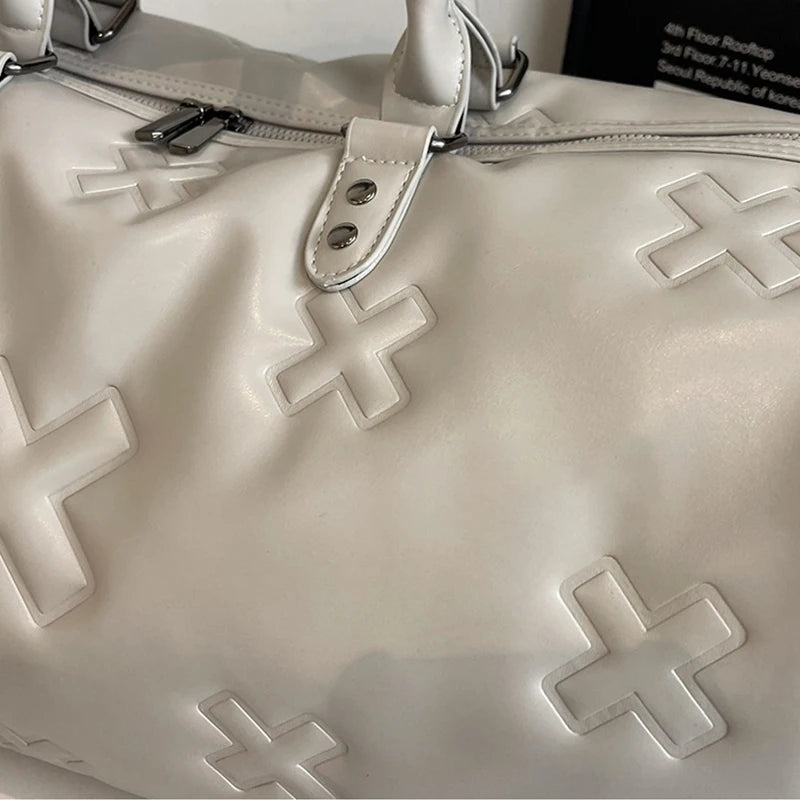 Women'S Travel Duffle Fashion Bag PU Leather Gym Fitness Yoga Luggage Boston Handbag Outdoor Sports Suitcase Shoulder Tote Bag