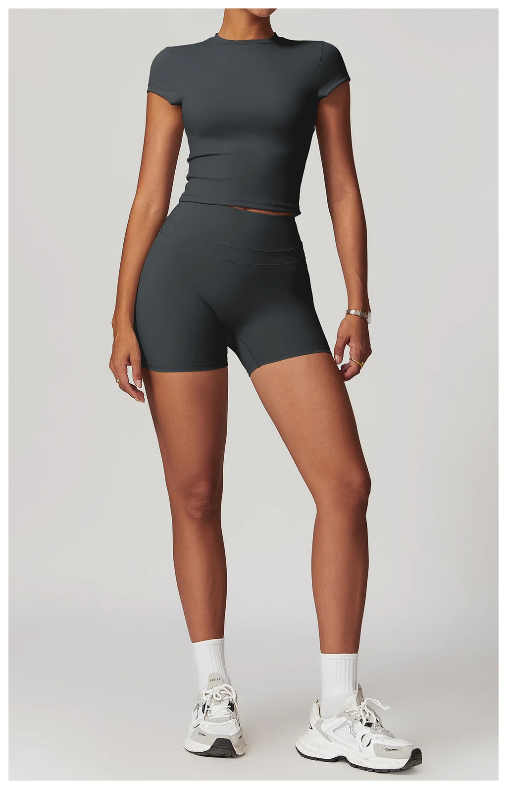 Fitness Sports T-Shirts Short Sleeve Gym Shirt Female Workout Gym Clothes Push Up Quick Dry Running Tops Tights Yoga Shirts