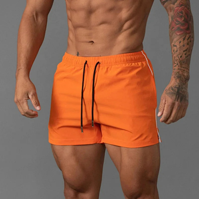 Men Summer Beach GYM Fitness Single Layer Shorts Running Quick Drying Breathable Sports Shorts Workout Casual Jogging Bottoms