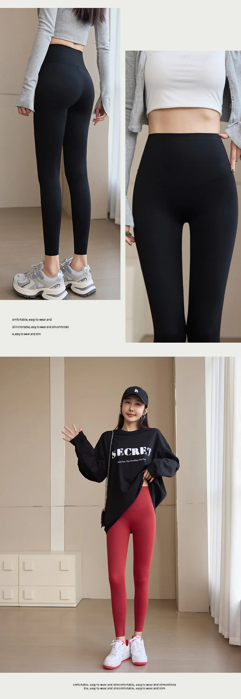 Women's High-Waist Sharkskin Leggings