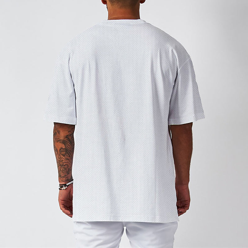 Men's Moisture Wicking Oversized Loose T-Shirt Summer Mesh Quick Dry Sports Fitness Short Sleeve Tops Gym Running Training Tees