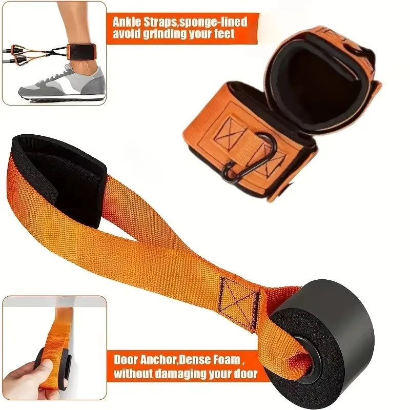 300lbs Fitness Exercises Resistance Bands Set Elastic Tubes Pull Rope Yoga Band Training Workout Equipment for Home Gym Weight
