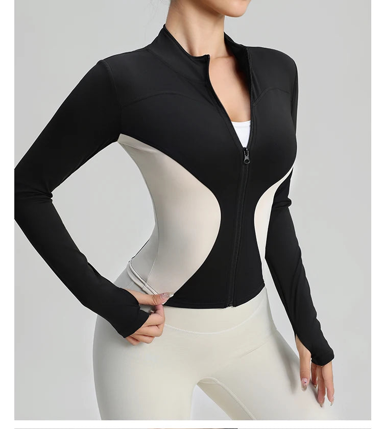 Women's Long Sleeve Zip-Up Workout Jacket