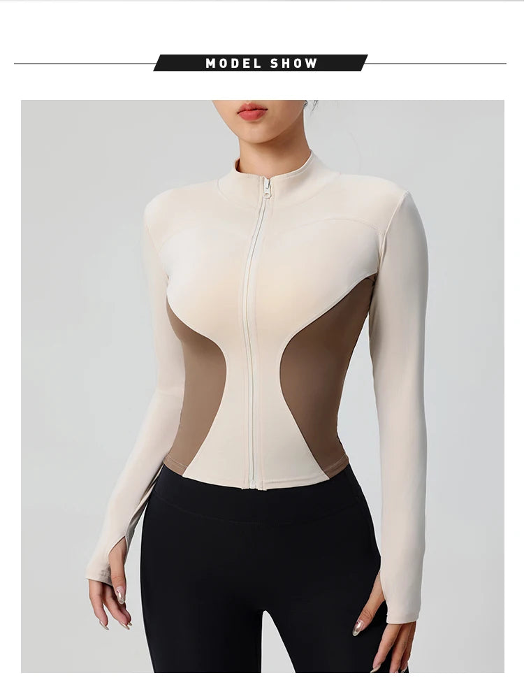 Women's Long Sleeve Zip-Up Workout Jacket