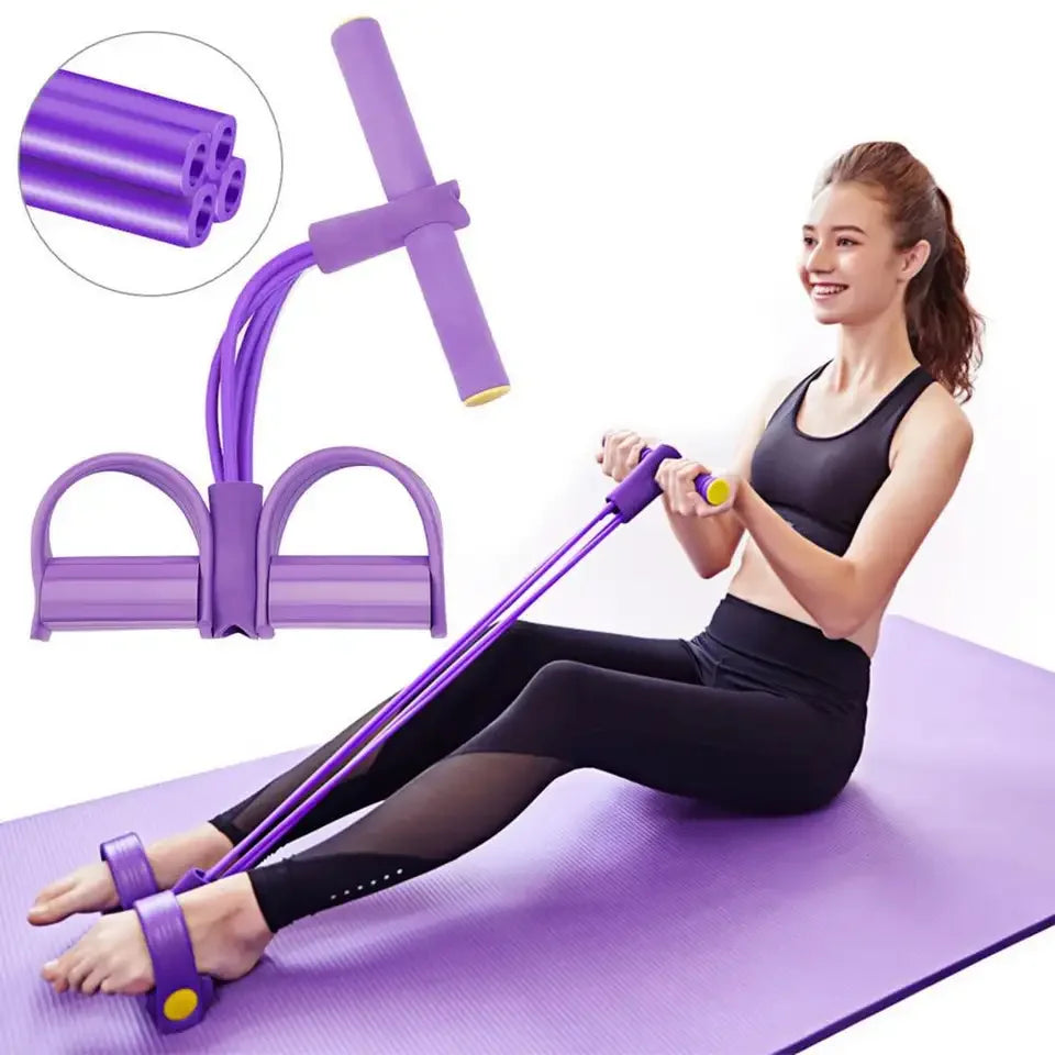 4 Resistanc Elastic Pull Ropes Exerciser Rower Belly Resistance Band Home Gym Sport Training Elastic Bands for Fitness Equipment