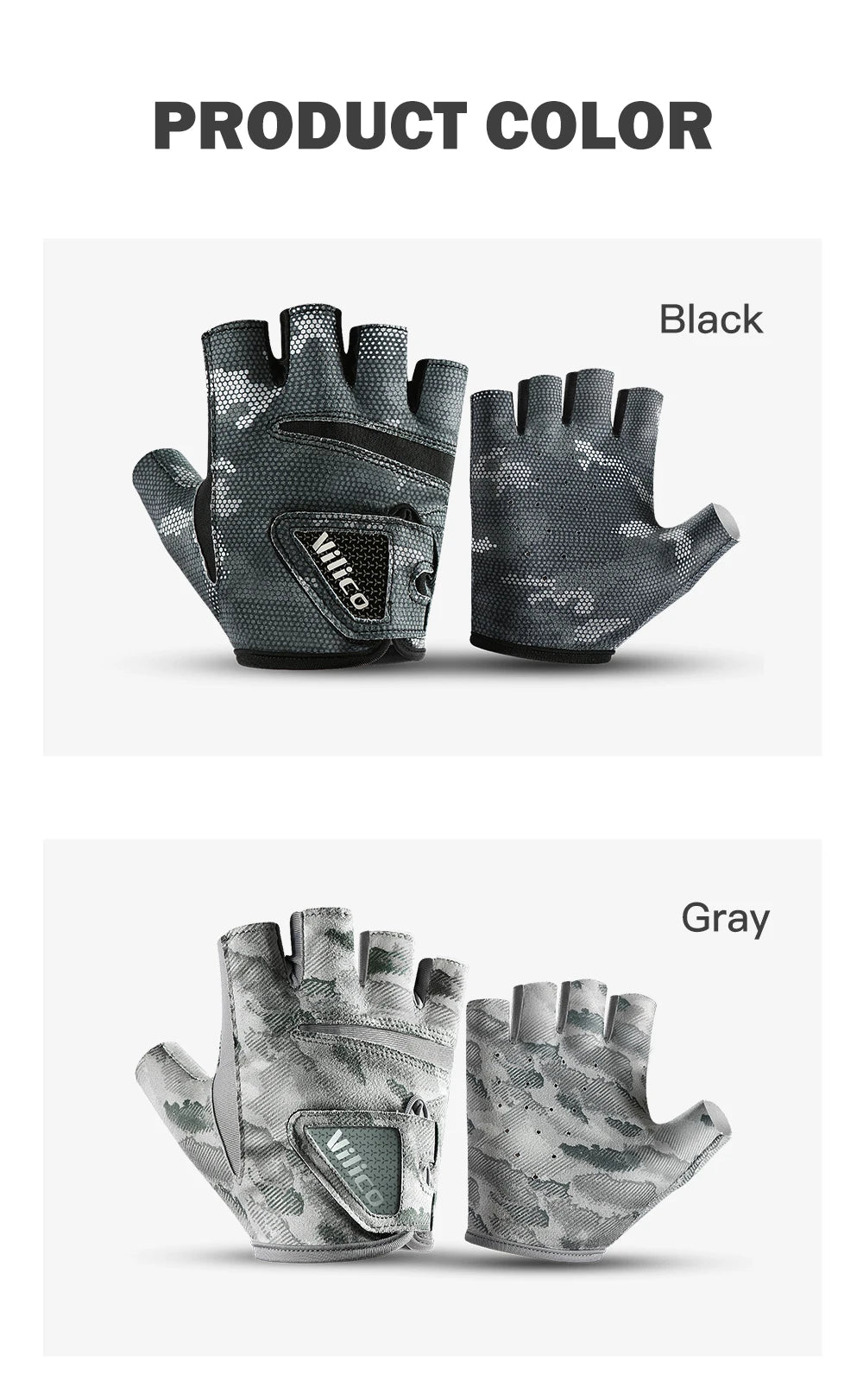 Kyncilor Half Finger Outdoor Professional Fishing Bicycle Fitness Leisure Sports Gloves Anti Slip Wear Resistant Fishing Gloves