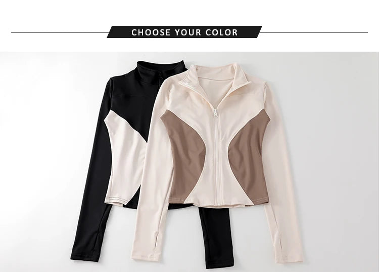 Women's Long Sleeve Zip-Up Workout Jacket