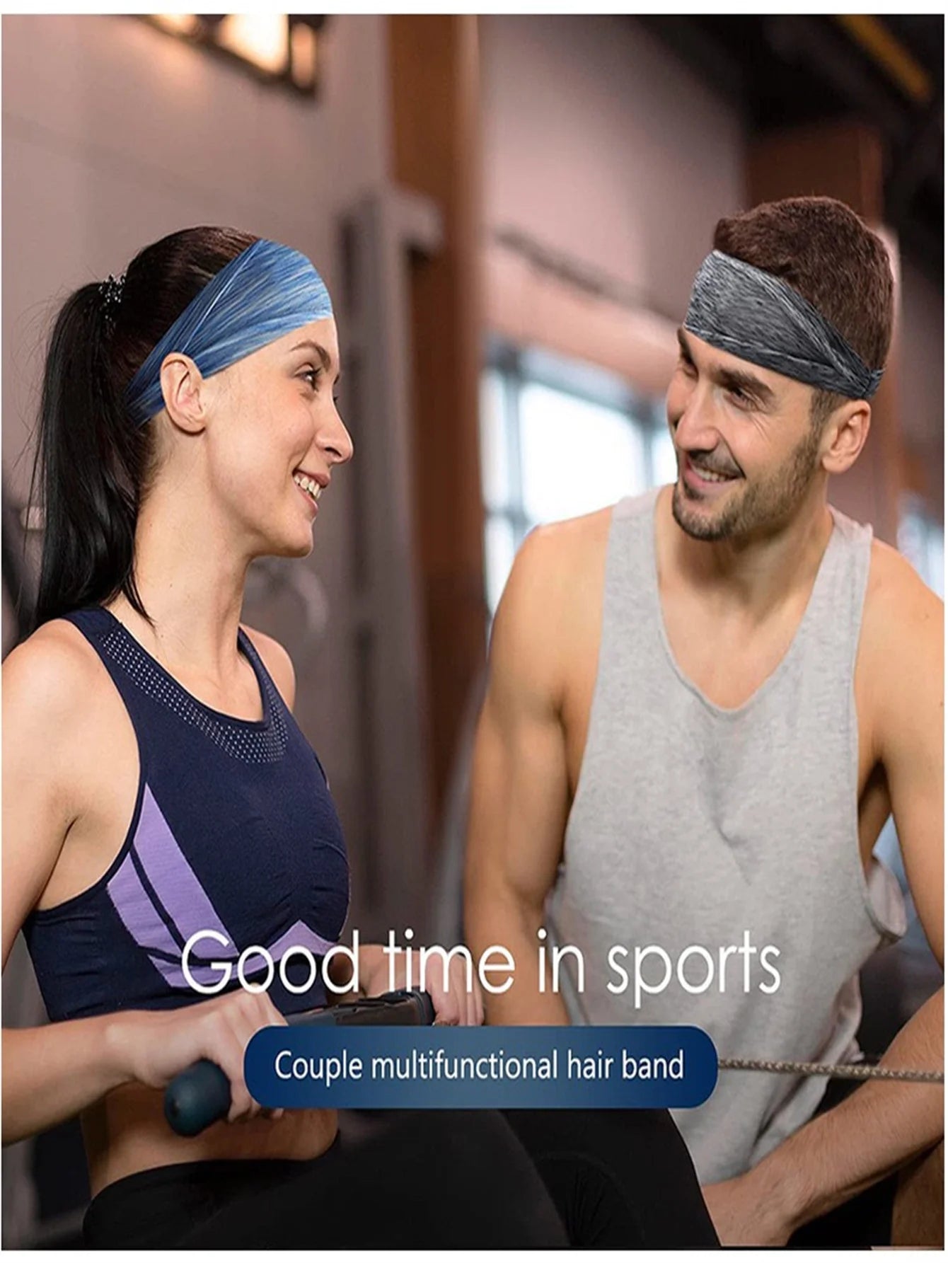 Multicolored Elastic Sporty Headband, Unisex High-Stretch Sweat-Absorbing Yoga Hair Band, Running Fitness Workout Sports Sweat B