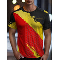 3D Printed Plaid Sportswear T-Shirt Funny Gym T-Shirt High Quality Fitness Men's Short Sleeves Muscle Man Tough Guy T-Shirt Tops