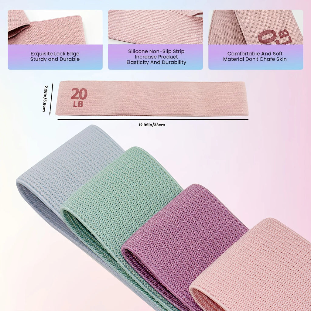 1Pc/4Pcs Fitness Resistance Bands with Weights, Suitable for Core Strength, Pilates, Yoga and Full Body Workouts, Portable Fitness Kit, the Best Choice for Yoga Rooms and Gym Workouts
