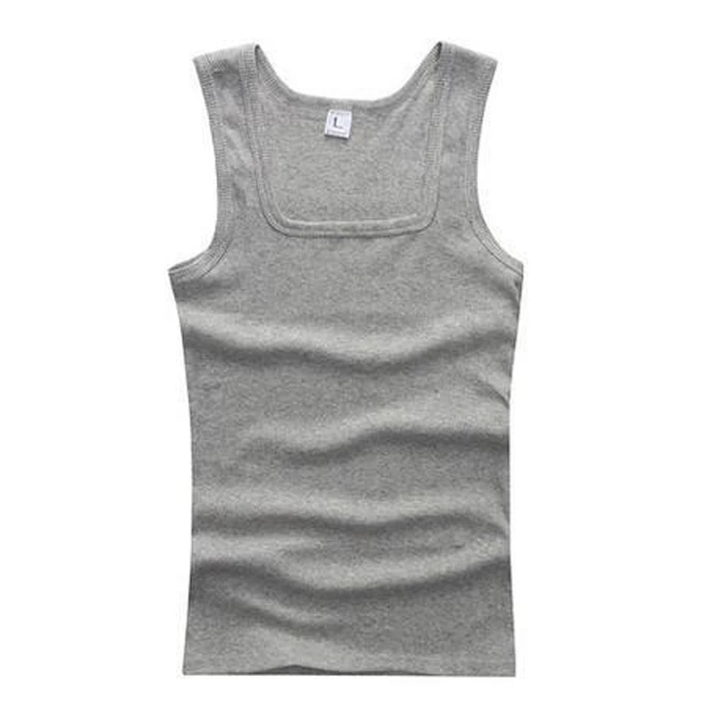 2024 Hot Black White Sleeveless Fitness T-shirts Men Clothing Tank Tops Casual Bodybuilding Vest Male Top Cotton Plus Size Vests