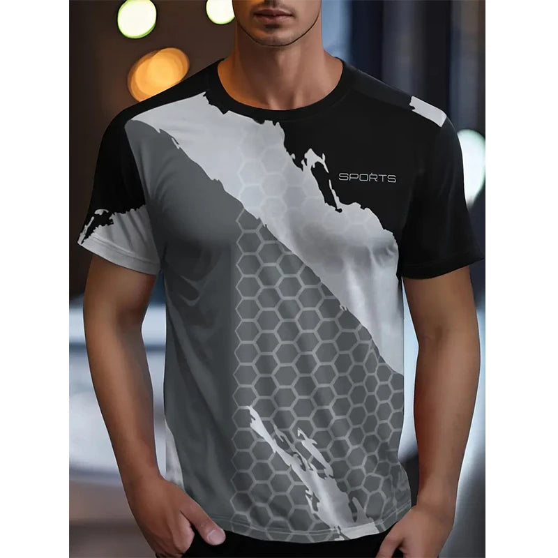 3D Printed Plaid Sportswear T-Shirt Funny Gym T-Shirt High Quality Fitness Men's Short Sleeves Muscle Man Tough Guy T-Shirt Tops