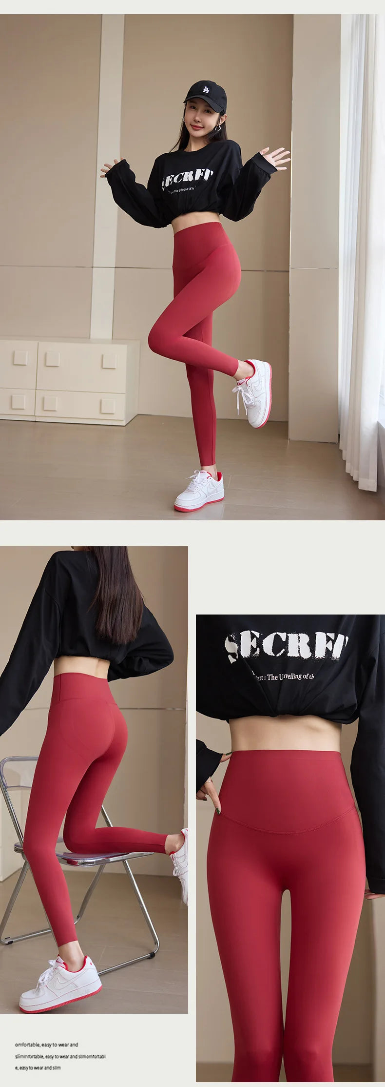 Women's High-Waist Sharkskin Leggings