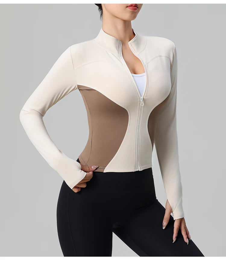 Women's Long Sleeve Zip-Up Workout Jacket