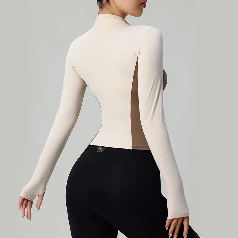 Women's Long Sleeve Zip-Up Workout Jacket