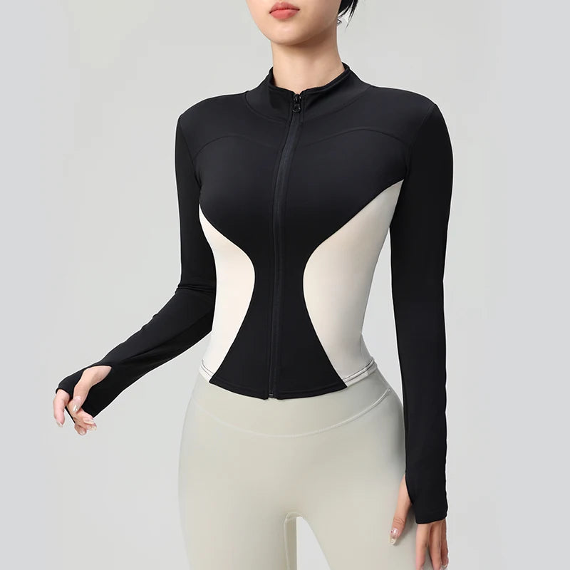 Women's Long Sleeve Zip-Up Workout Jacket