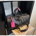 Women'S Travel Duffle Fashion Bag PU Leather Gym Fitness Yoga Luggage Boston Handbag Outdoor Sports Suitcase Shoulder Tote Bag
