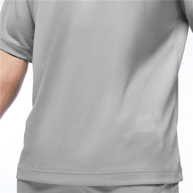 Men's Moisture Wicking Oversized Loose T-Shirt Summer Mesh Quick Dry Sports Fitness Short Sleeve Tops Gym Running Training Tees